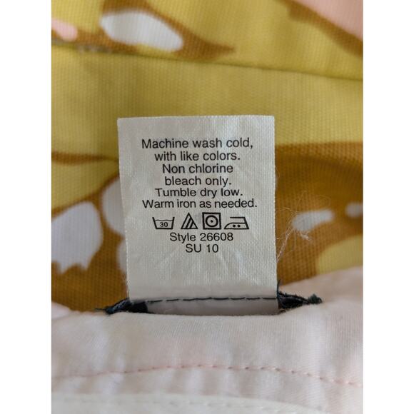 J. CREW! PASTEL PINK, GRAY & MUSTARD BOTANICAL PRINT CHINO MINI-SKIRT! SZ 4 - Picture 4 of 6